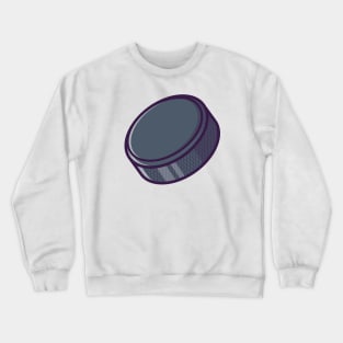 Hockey Puck Cartoon Crewneck Sweatshirt